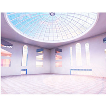 Modern design china supply steel frame dome tempered glass roofing design for church roof mosque dome